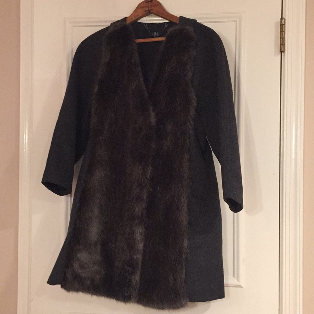 Tibi Wool & (FAUX) Fur Coat ---> VEST Size 4